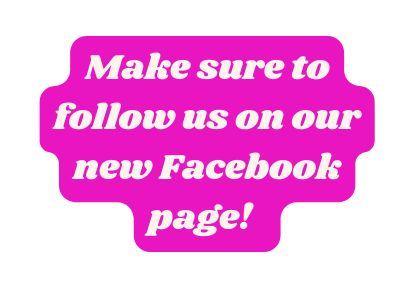 Make sure to follow us on our new Facebook page